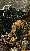 Joos de Momper Landscape with the Temptation of Christ oil on canvas